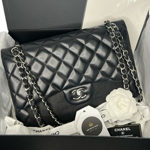 CHANEL CLASSIC JUMBO DOUBLE FLAP LAMBSKIN SHW